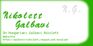 nikolett galbavi business card